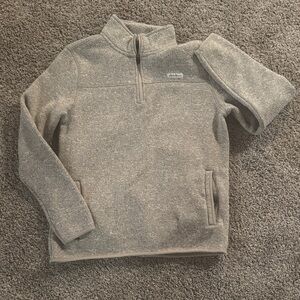 Eddie Bauer Men's Heathered Gray Zip-Up Sweater